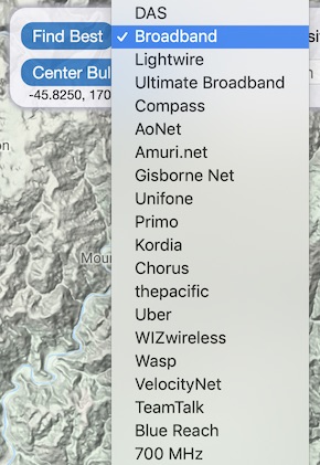 WISP options in New Zealand Cellular Services filter