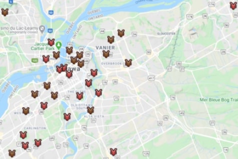 Graph of Rogers 5G sites in Ottawa